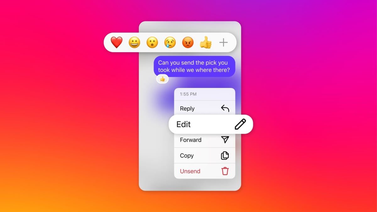 Can you edit your Instagram DMs?  Now you can!