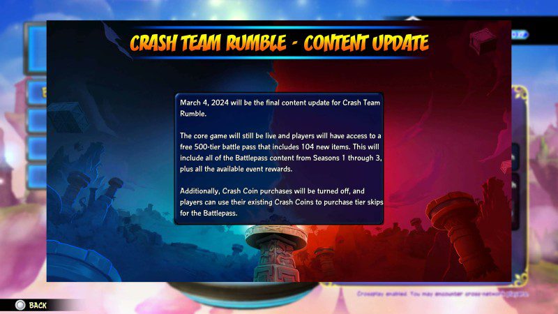 Crash Team Rumble Gets Final Content Update Next Week