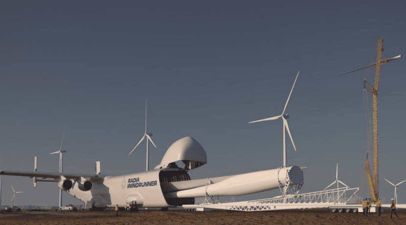 Dünyanın en uzun uçağı rüzgar santrallerini taşıyacak