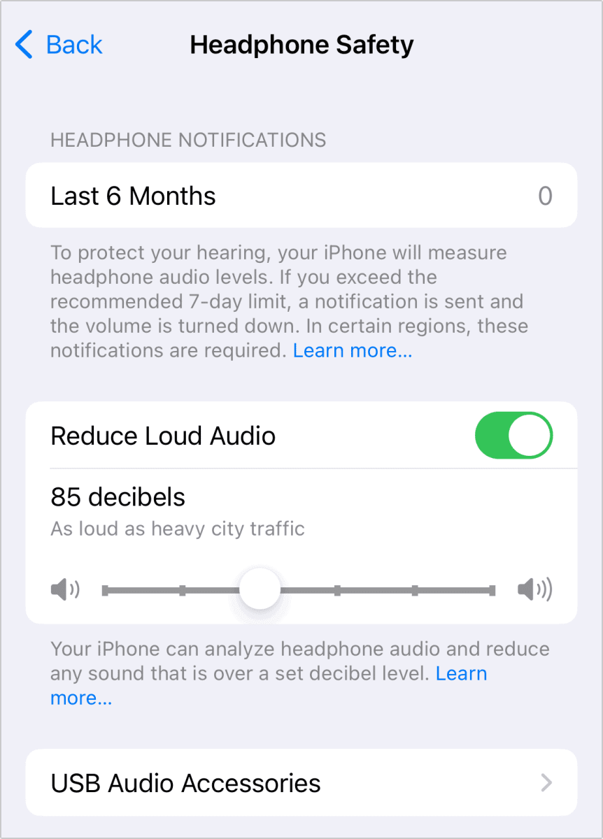 iOS kulaklık güvenliği