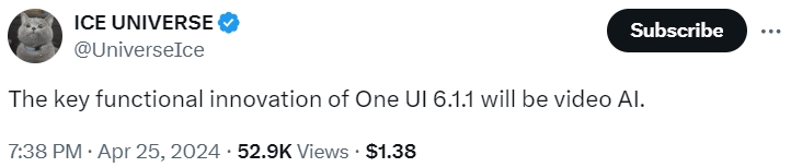 One UI 6.1.1 – Video AI Features