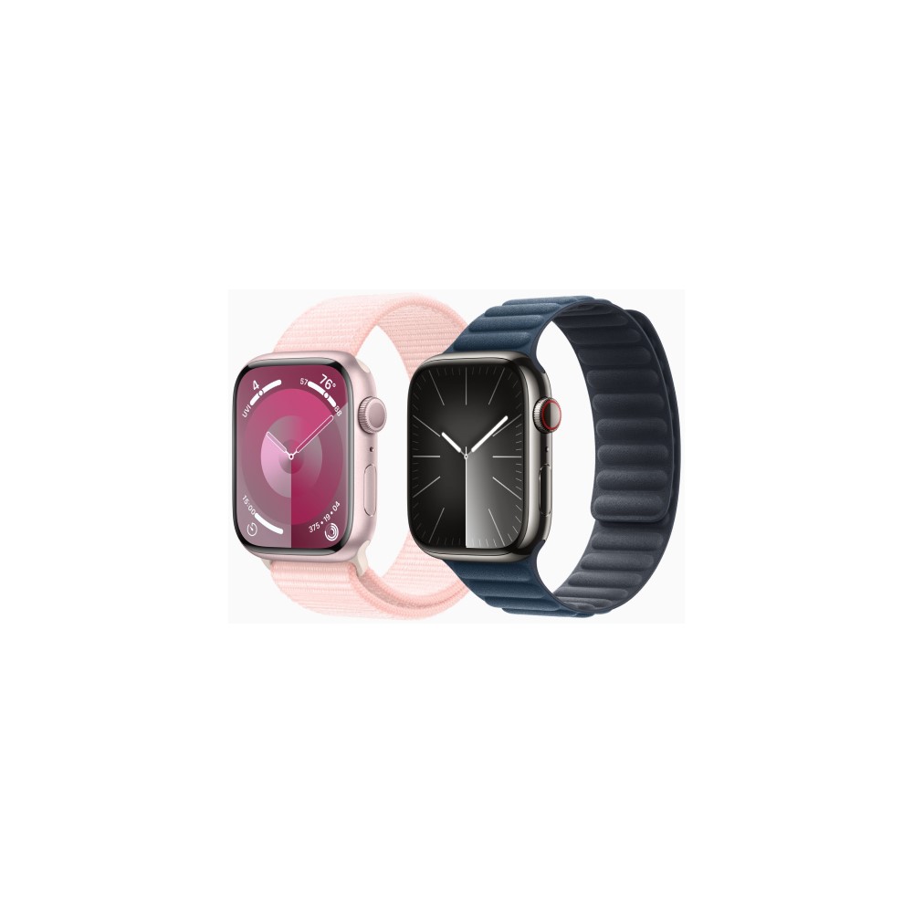 Apple Watch Series 9 (GPS ve Hücresel, 41 mm, Paslanmaz Çelik)