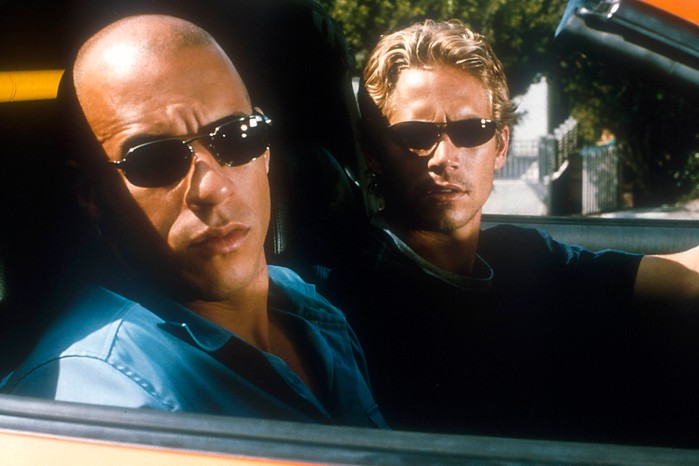 Vin Diesel (left) and Paul Walker in Fast and Furious
