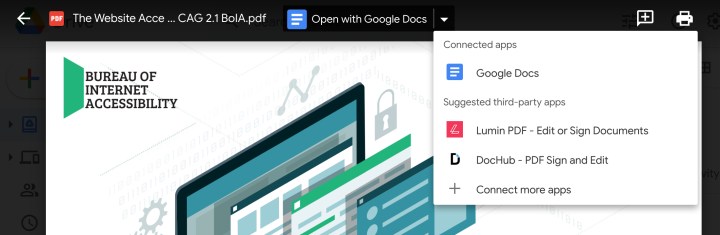 Google Drive için önerilen PDF uygulamaları.