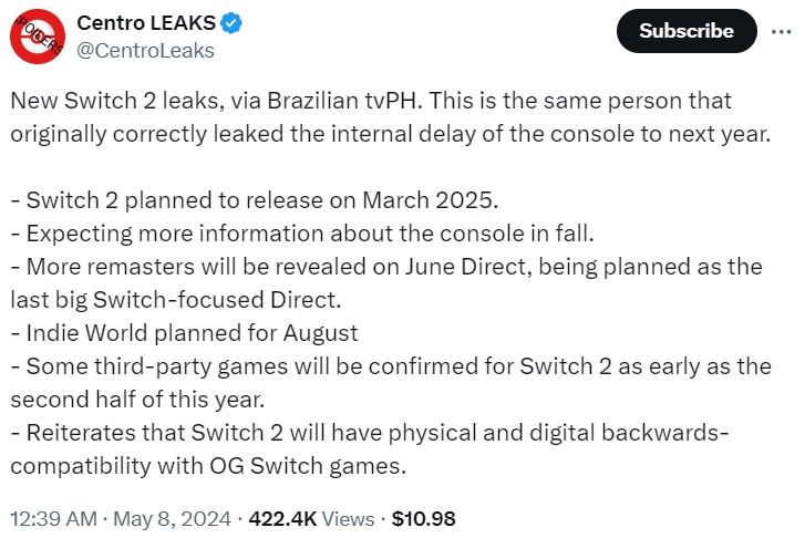 Possible Nintendo Switch 2 2 leak