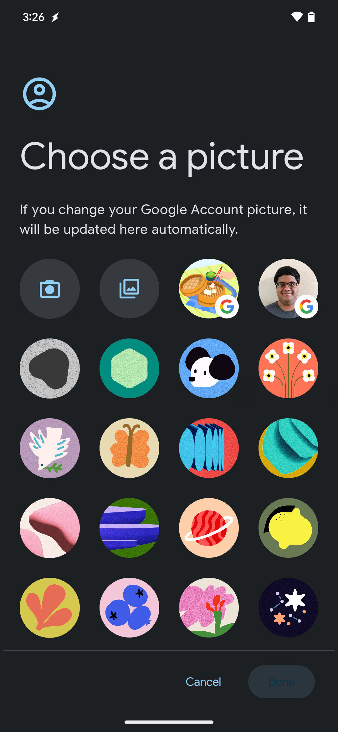 Android 15 Beta 2'de güncellenen avatar seçici