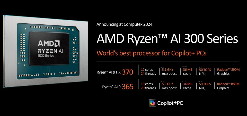 AMD Unveils Ryzen AI 300 Processors for Copilot+ Laptops