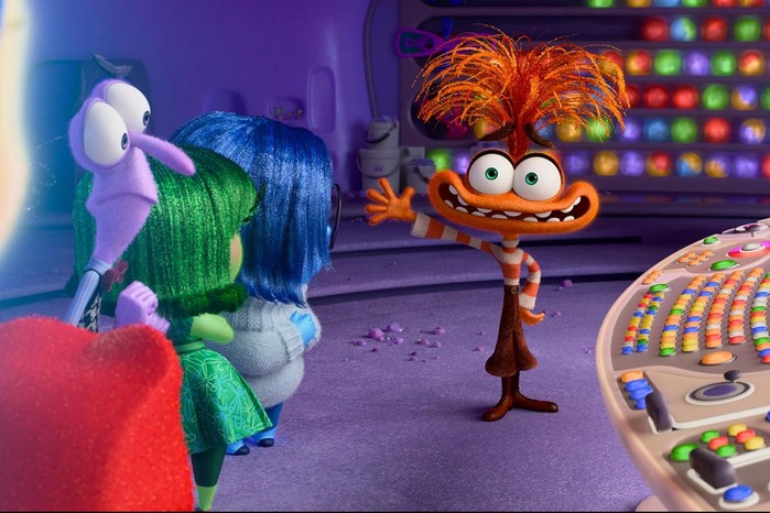 Inside Out 2'de kontrol odasında hâlâ renkli karakterler gösteriliyor