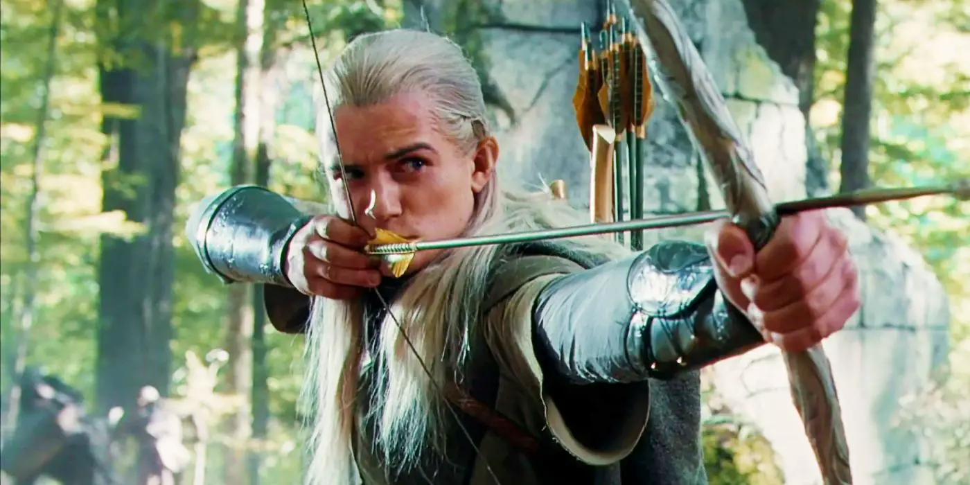 Lord of the Rings cosplayer perfectly captures Legolas with his bow and arrow