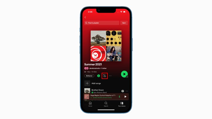 Mobil uygulamayı kullanarak Spotify'a işbirlikçi nasıl eklenir?