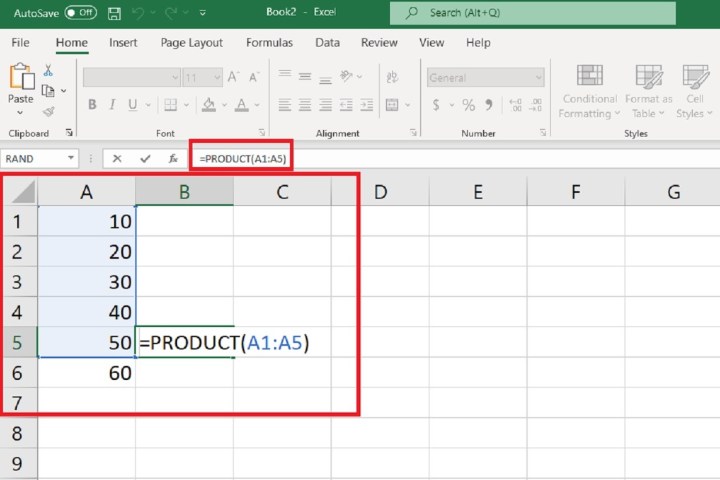 excel'de çarpma aralıkları nasıl yapılır