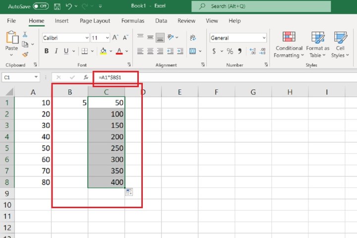 Excel'de sayıları sabit bir sayıyla çarparak nasıl çarpılır