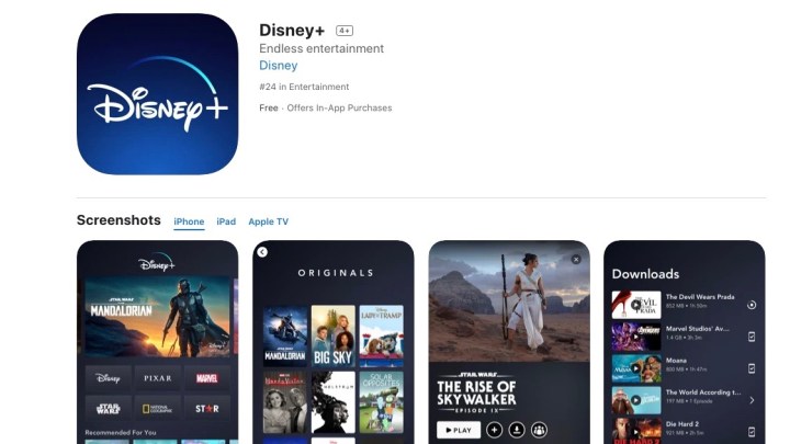 Disney+ App Store'da