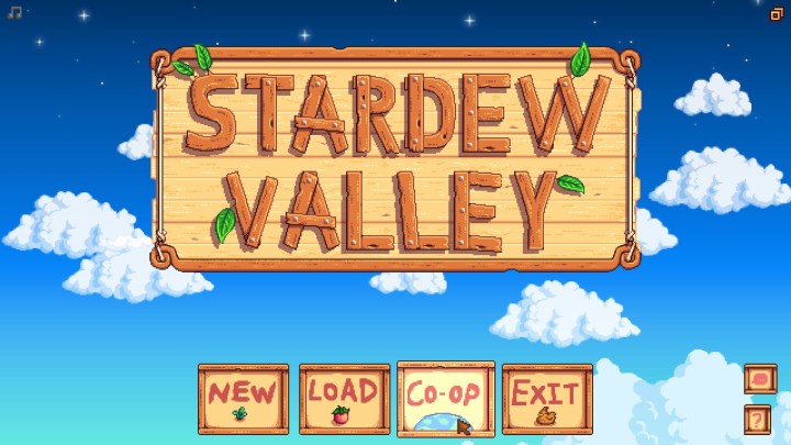 Ana menüdeki Stardew Valley işbirliği düğmesi.