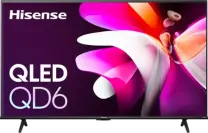 Yakın çekim çiçek ekran koruyuculu Hisense QLED TV